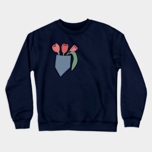 Tulips in the Pocket Crewneck Sweatshirt